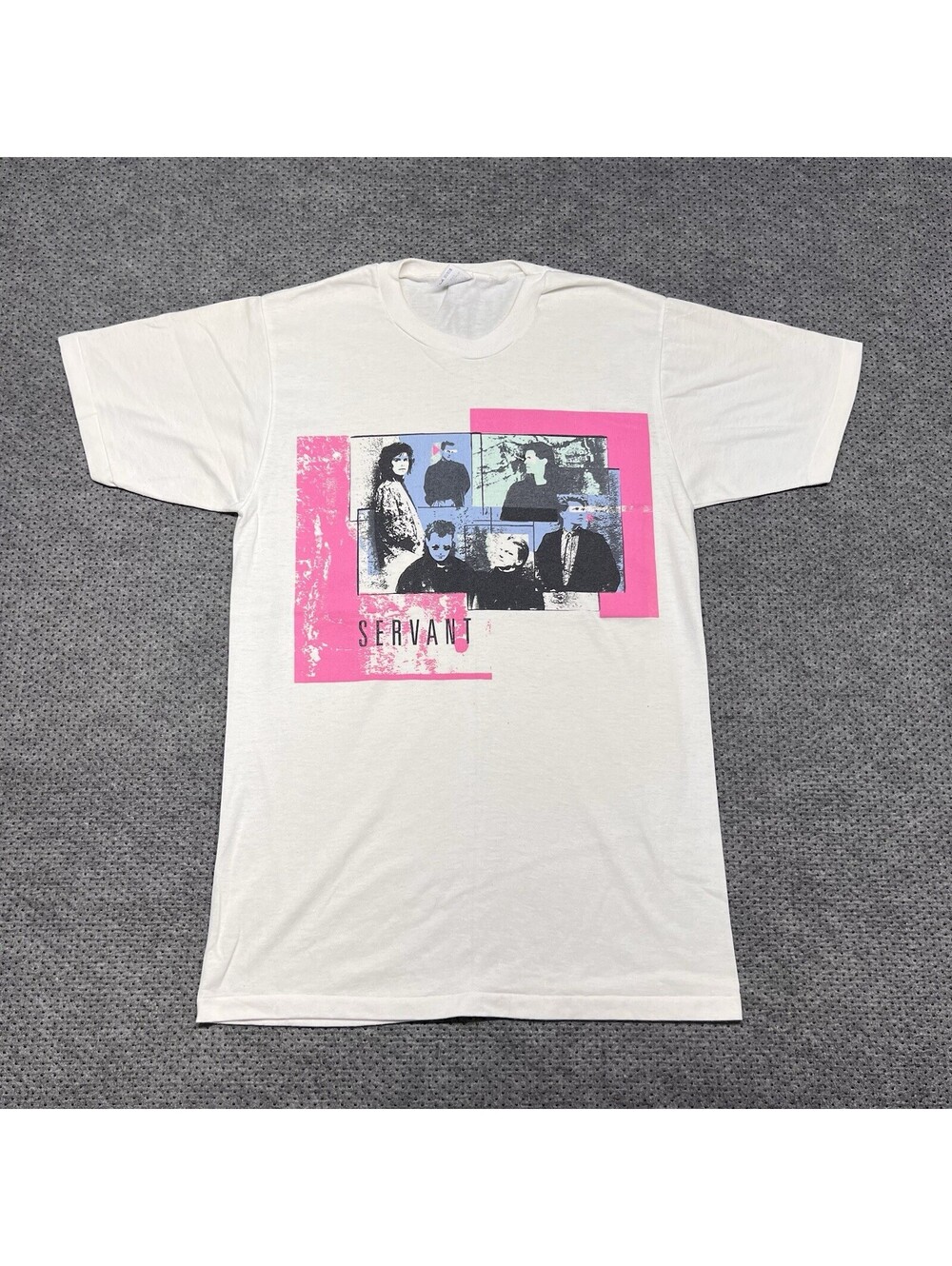 Vintage 1980s Servant Christian Rock Music Band T-Shirt Medium Rare Men’s White
